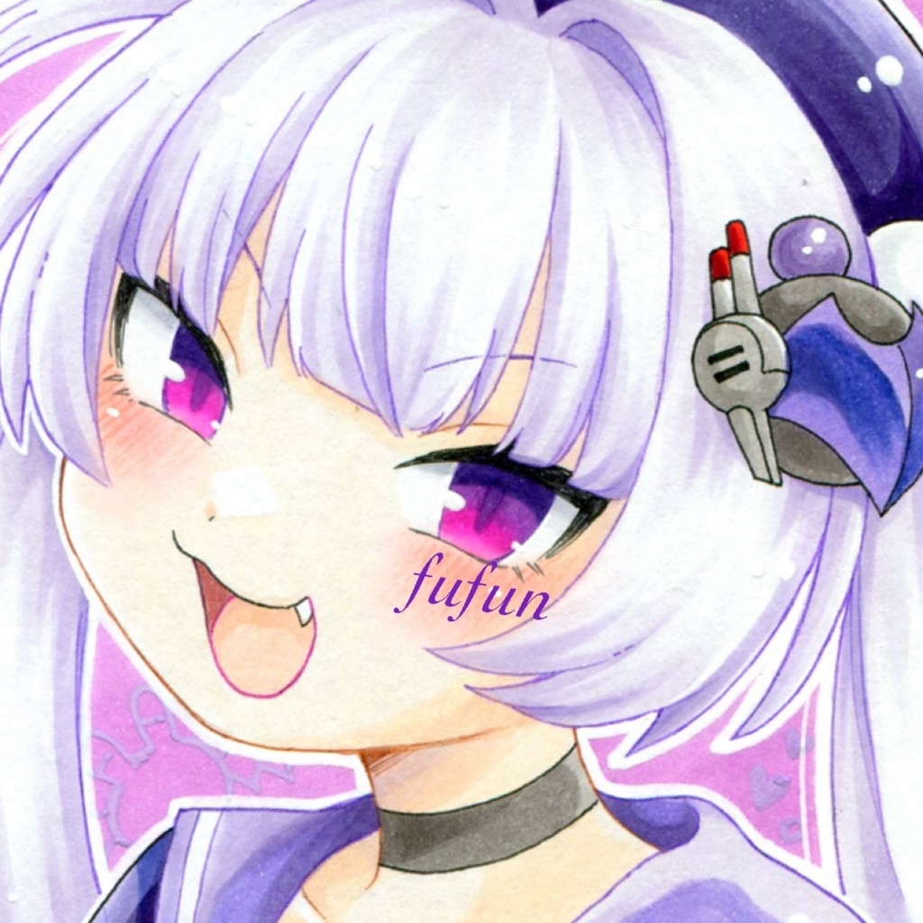 手描きイラスト　ボンバーガール　ダァク