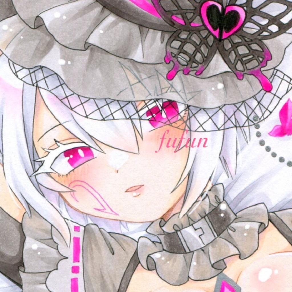 手描きイラスト 麻雀ファイトガール イッシキ・カオス 色紙