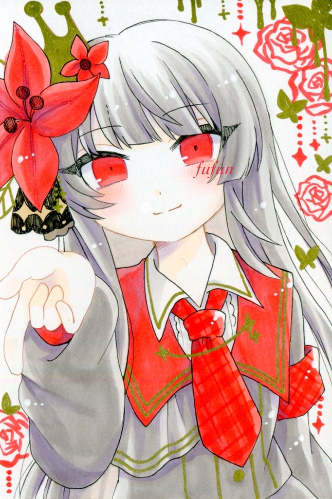 手描きイラスト 魔法少女ノ魔女裁判 まのさば 夏目アンアン 二階堂ヒロ