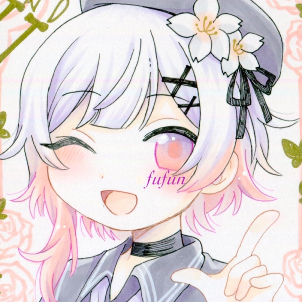 手描きイラスト 魔法少女ノ魔女裁判 まのさば 夏目アンアン 二階堂ヒロ