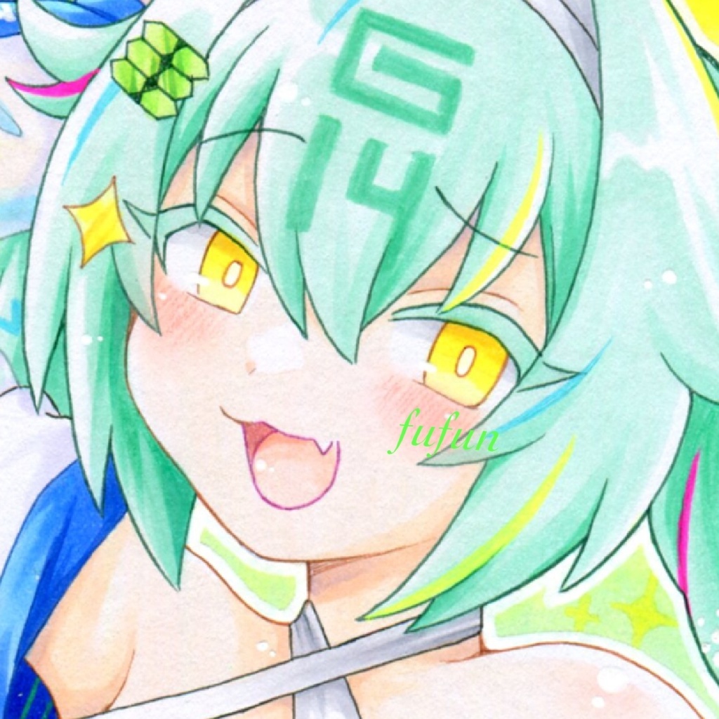手描きイラスト　麻雀ファイトガール　G-14 イヨ