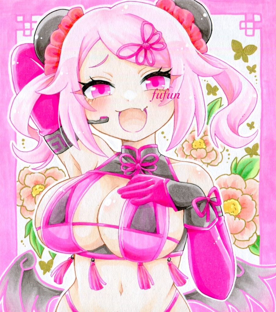 手描きイラスト 麻雀ファイトガール アマト・テンシ