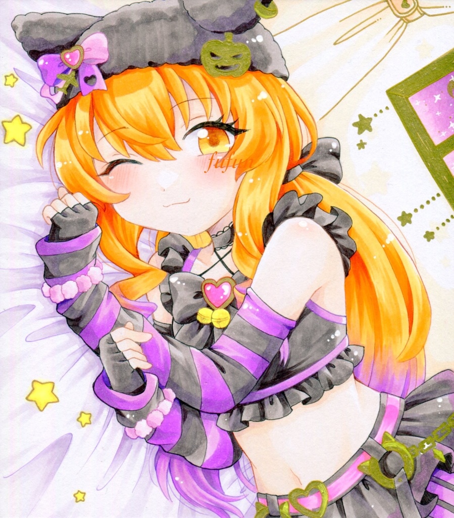 手描きイラスト ウマ娘 マヤノトップガン ハロウィン