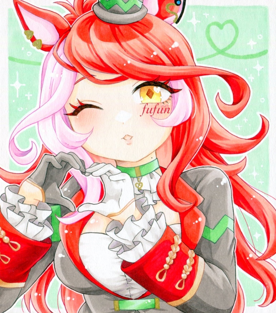 手描きイラスト ウマ娘 ラヴズオンリーユー 色紙