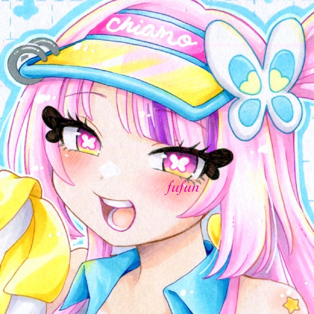 手描きイラスト CCJ ボンバーガール 最愛チアモ チアガール