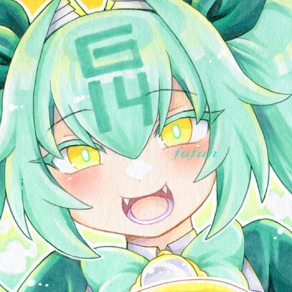 手描きイラスト　麻雀ファイトガール　G-14 イヨ　原画