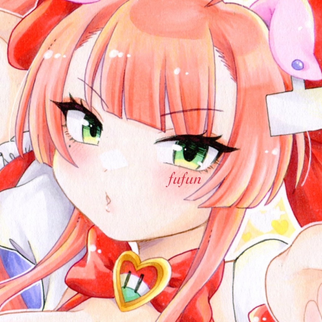 手描きイラスト　麻雀ファイトガール　ミツモト•ダイア　魔法少女