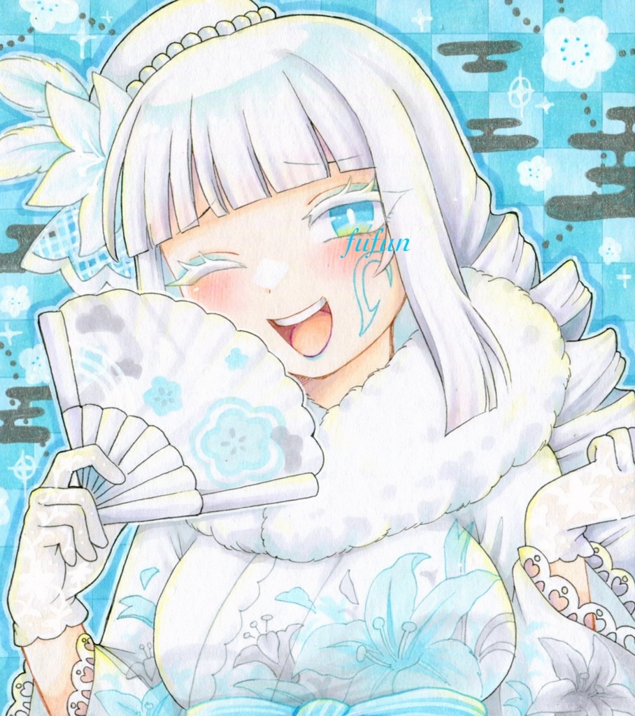 手描きイラスト 麻雀ファイトガール イッシキクリア 初詣