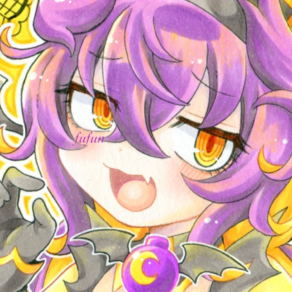 手描きイラスト　ボンバーガール　プルーン　魔法少女