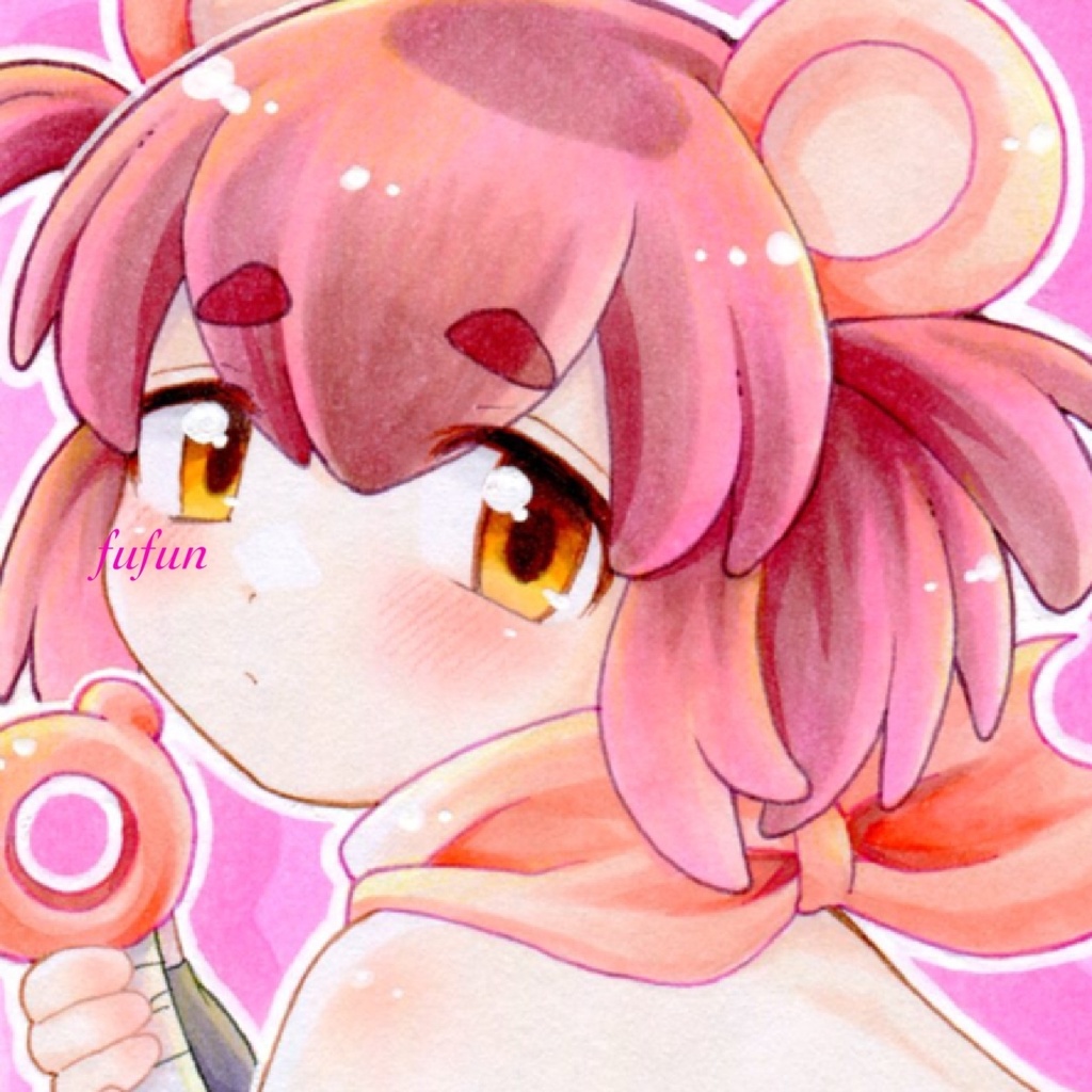 手描きイラスト ボンバーガール おはぎ