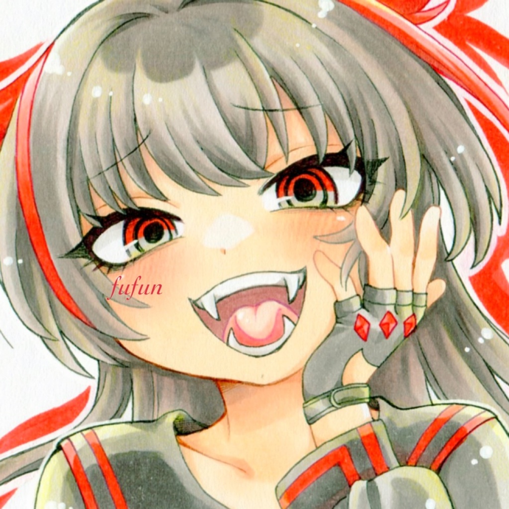 手描きイラスト　麻雀ファイトガール　シゴロヌキジュン