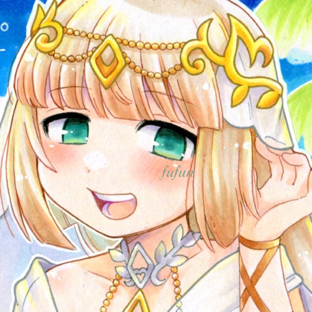 手描きイラスト　ボンバーガール　セピア　水着　色紙