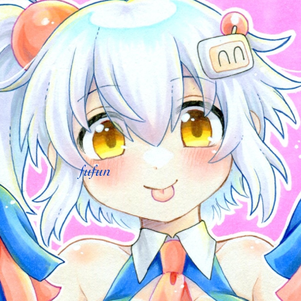 手描きイラスト　ボンバーガール　サキュバスチアコス　シロ