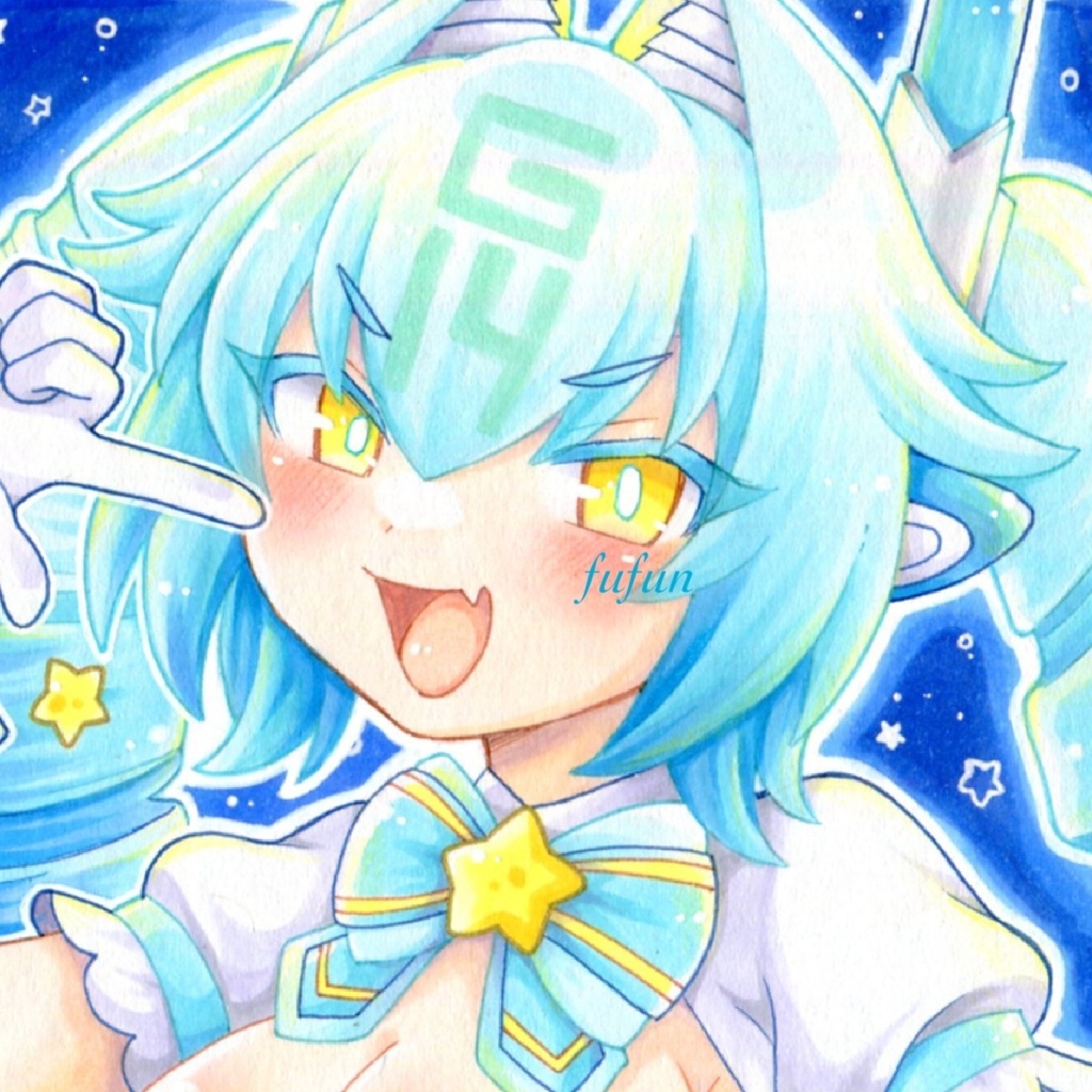 手描きイラスト　麻雀ファイトガール　G-14 イヨ　マジカル