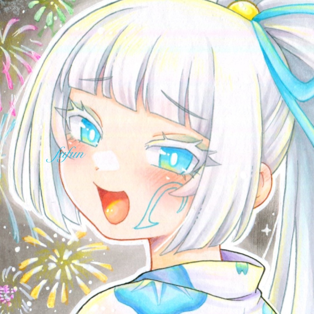 手描きイラスト クリア 花火