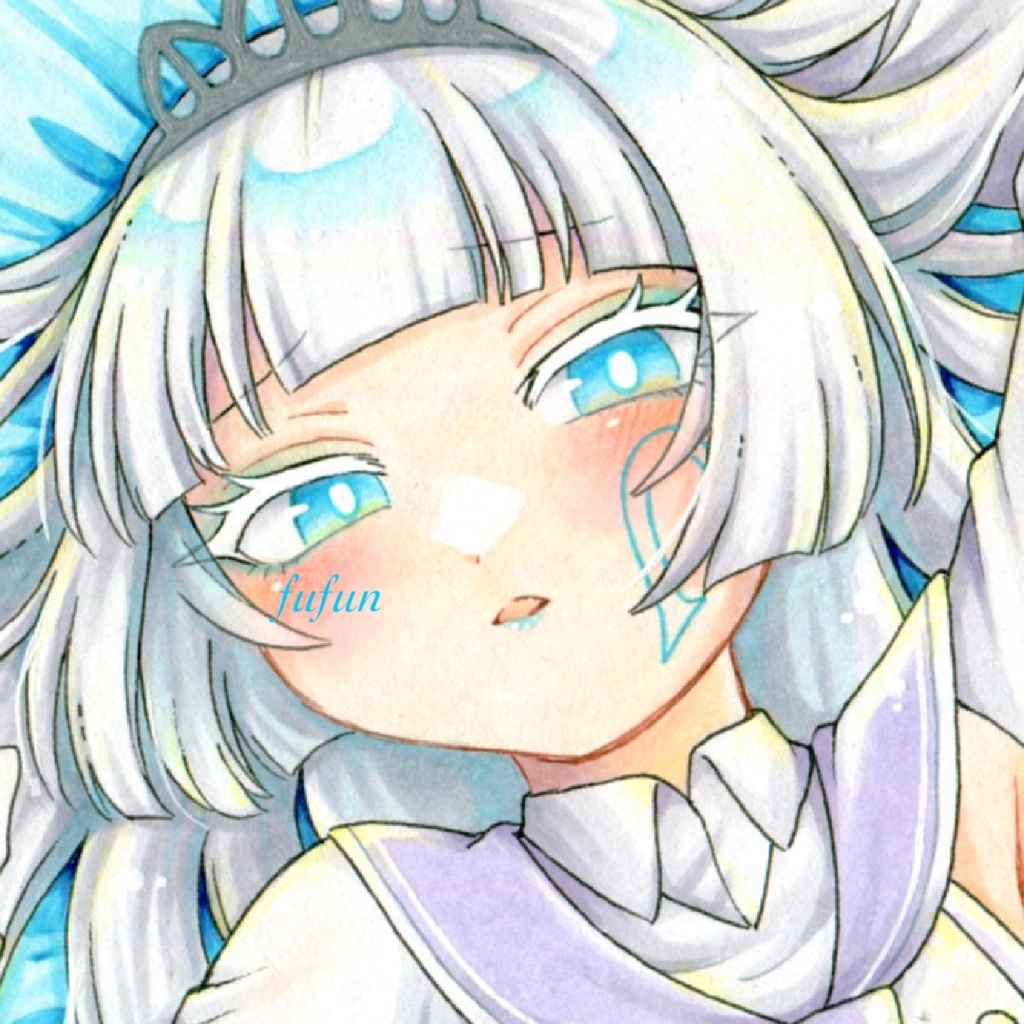 手描きイラスト　麻雀ファイトガール　イッシキクリア　色紙
