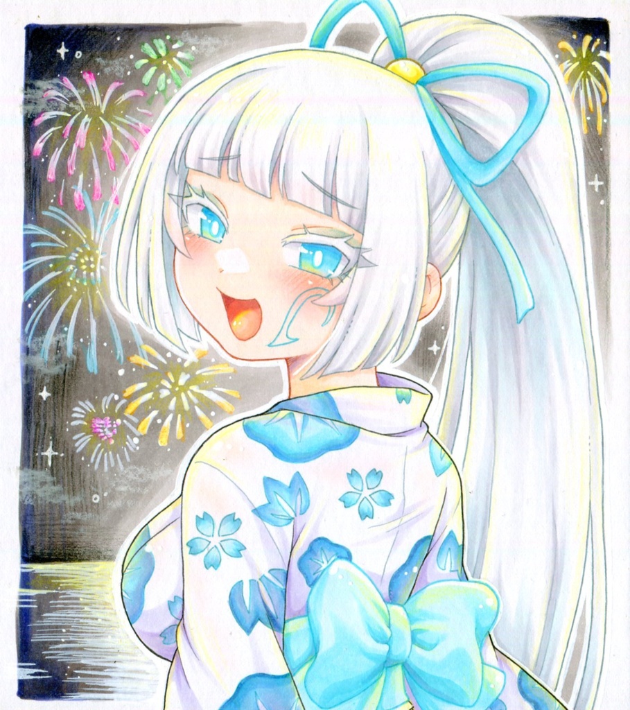 手描きイラスト クリア 花火