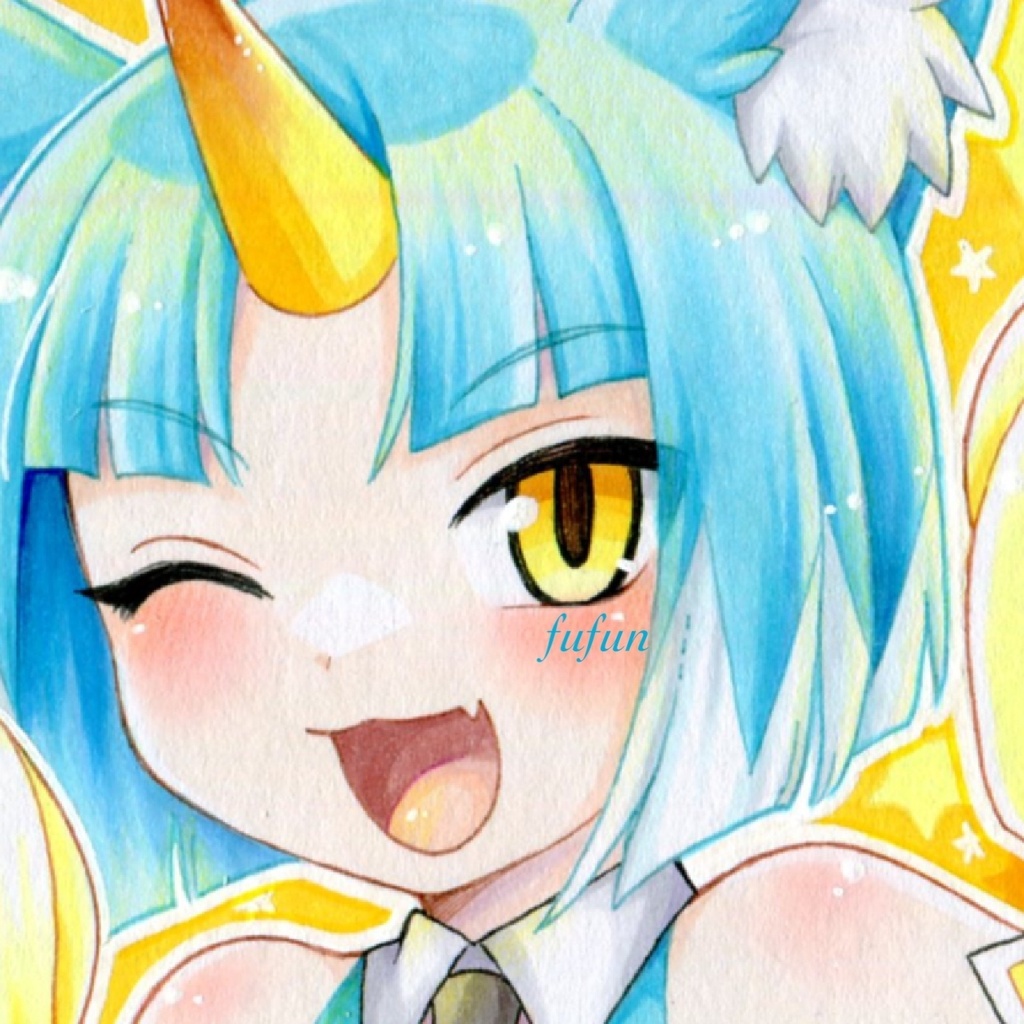 手描きイラスト　ボンバーガール　アサギ　サキュバスチア