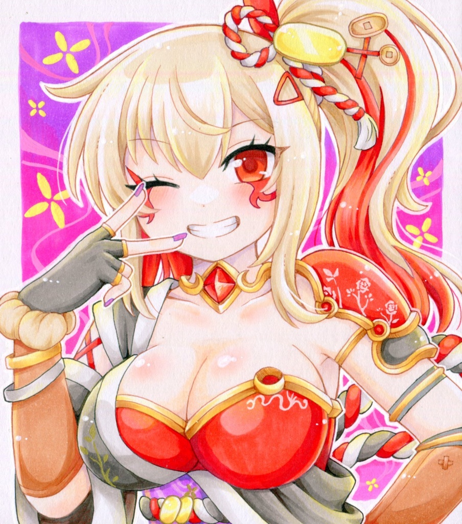 手描きイラスト 戦国乙女 石川ゴエモン 色紙