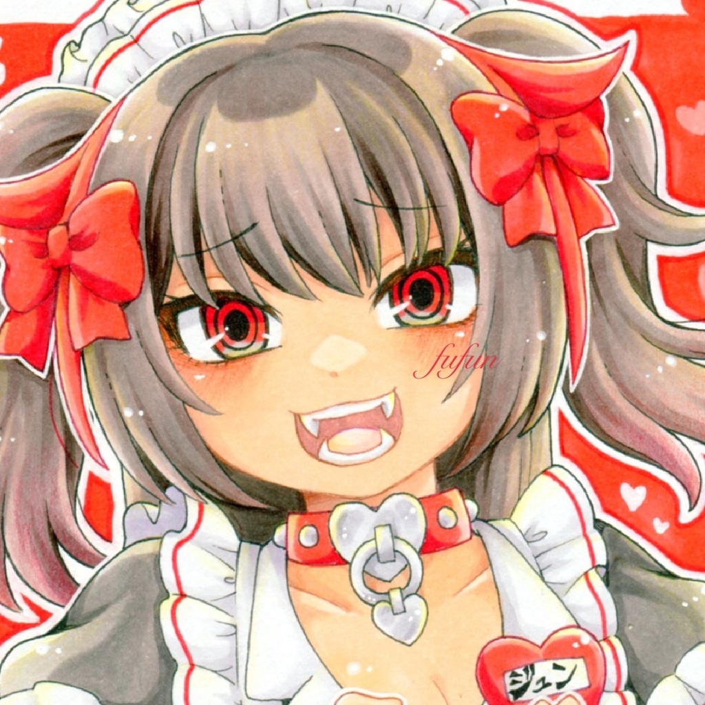 手描きイラスト　麻雀ファイトガール　シゴロヌキジュン　メイド