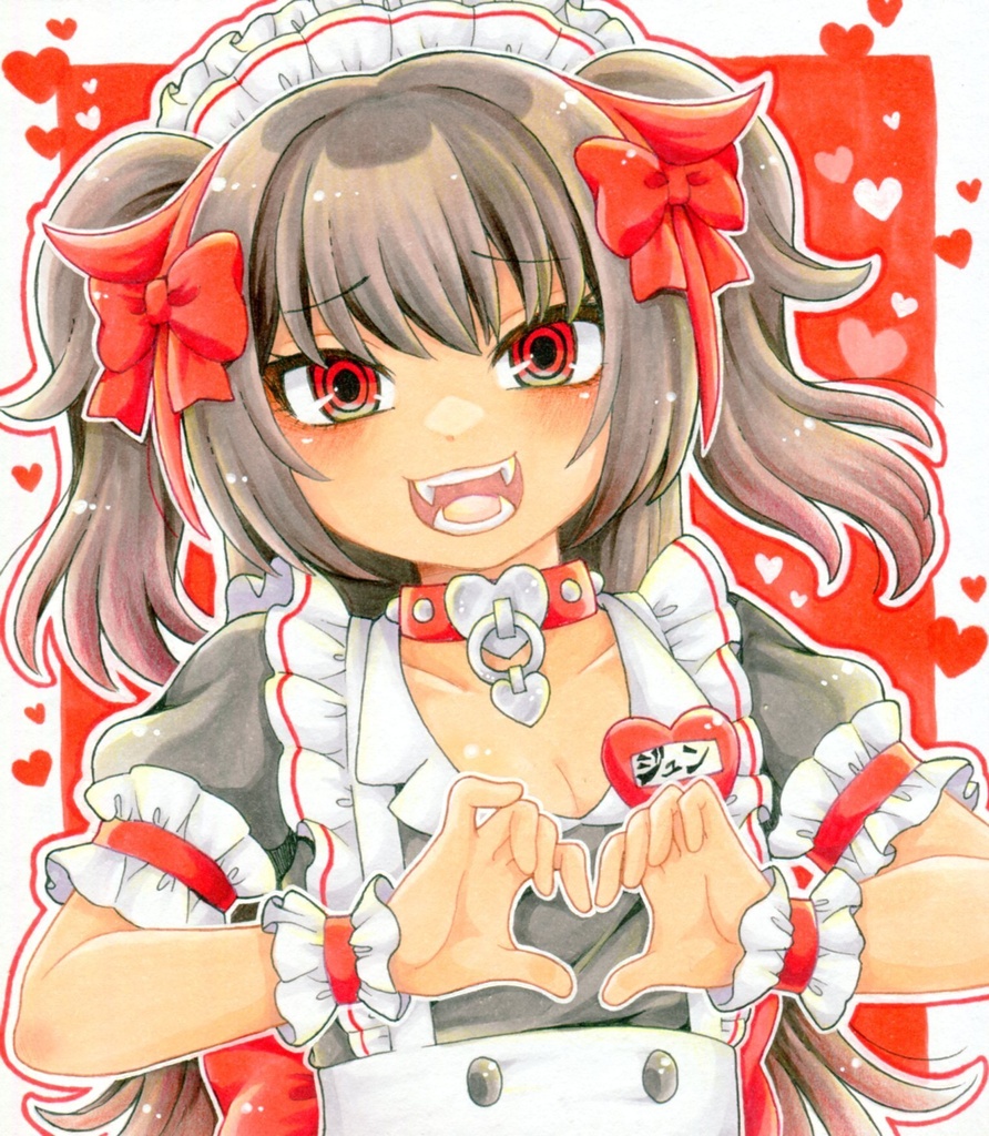 手描きイラスト 麻雀ファイトガール シゴロヌキジュン メイド