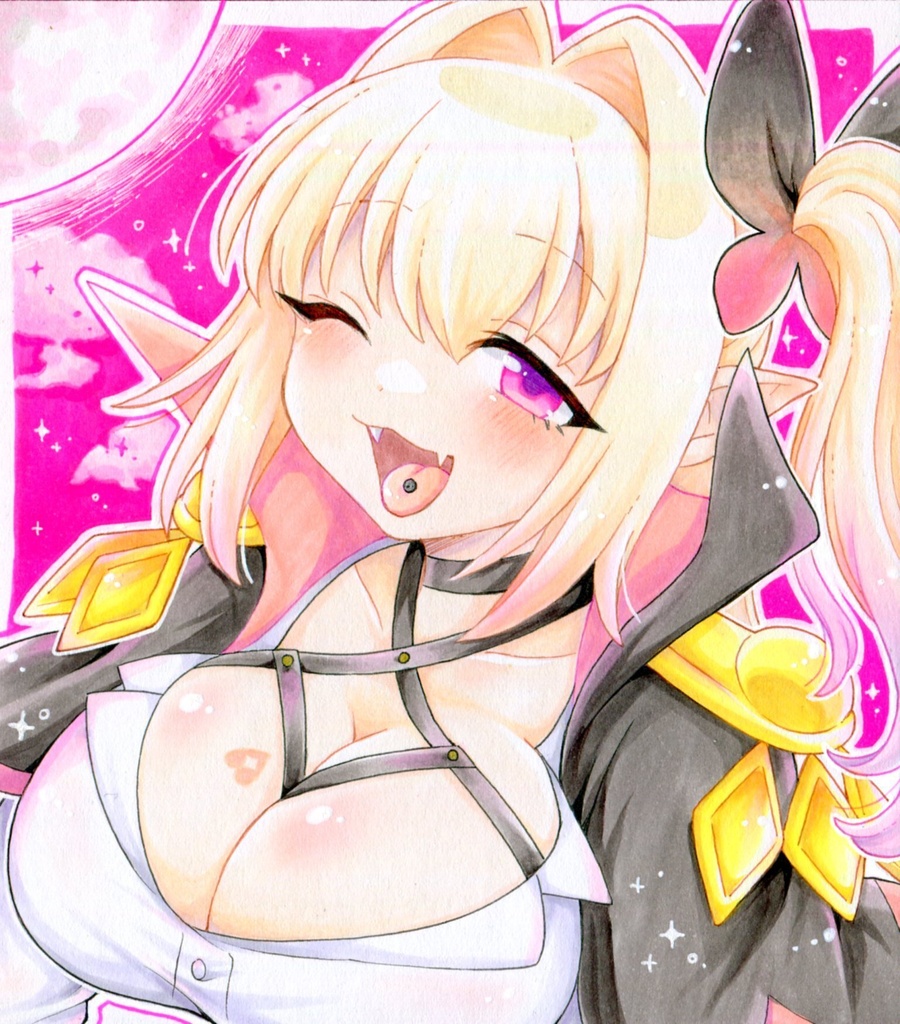 手描きイラスト 麻雀ファイトガール クレンホウトウカ
