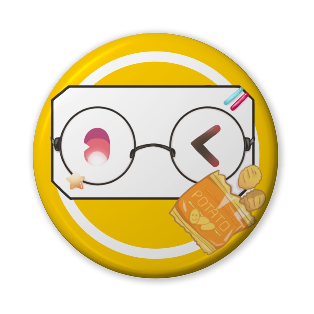 天馬咲希モチーフ豆腐缶バッジ