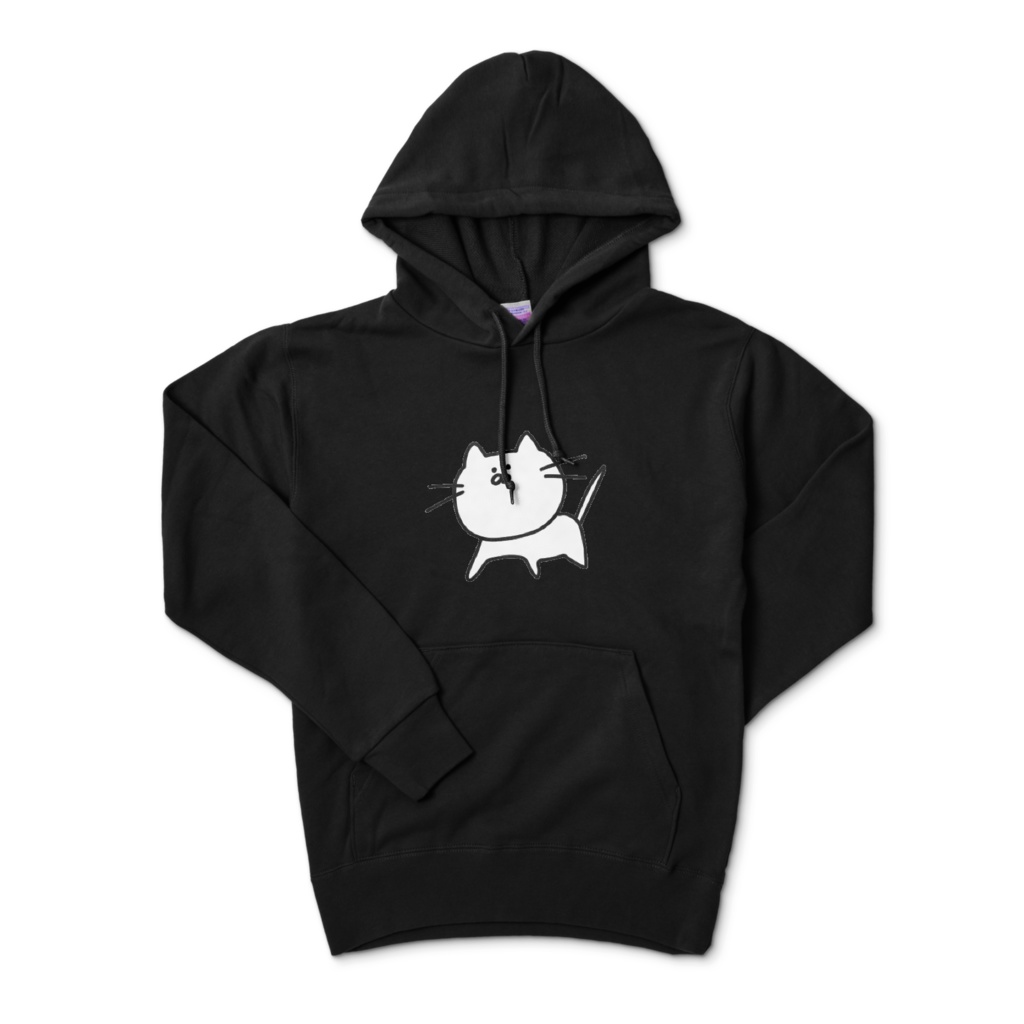 お揃い猫パーカー(黒)