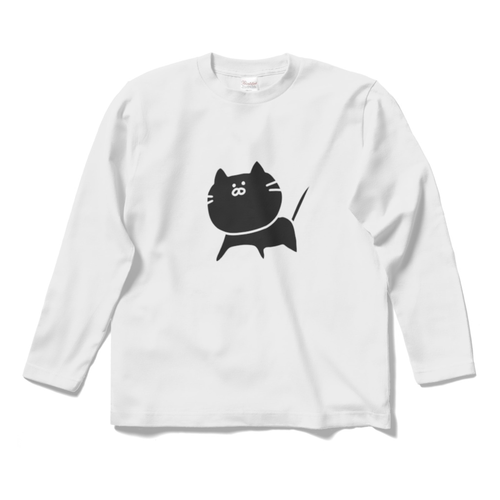お揃い猫Tシャツ(長袖.白)