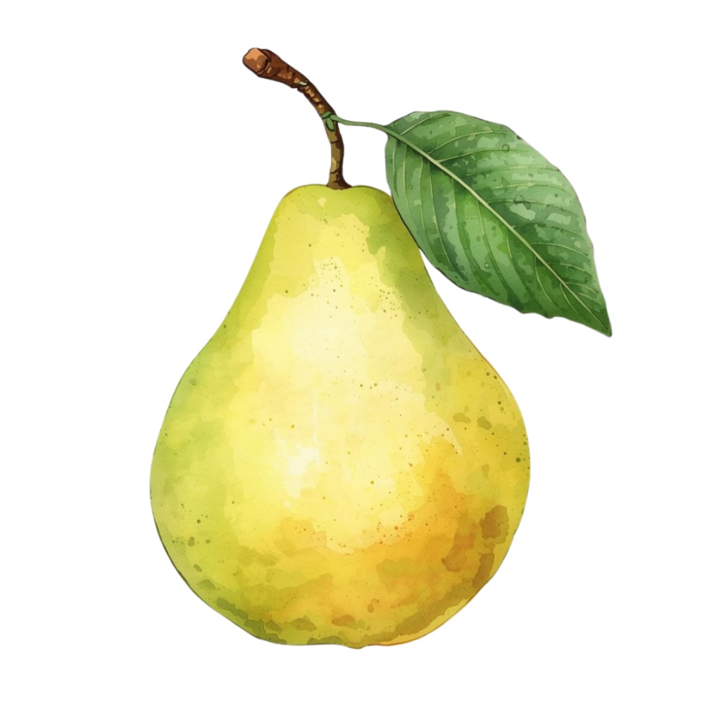 【古い図鑑風シリーズ】水彩フルーツクリップアート10点セット(PNG背景)