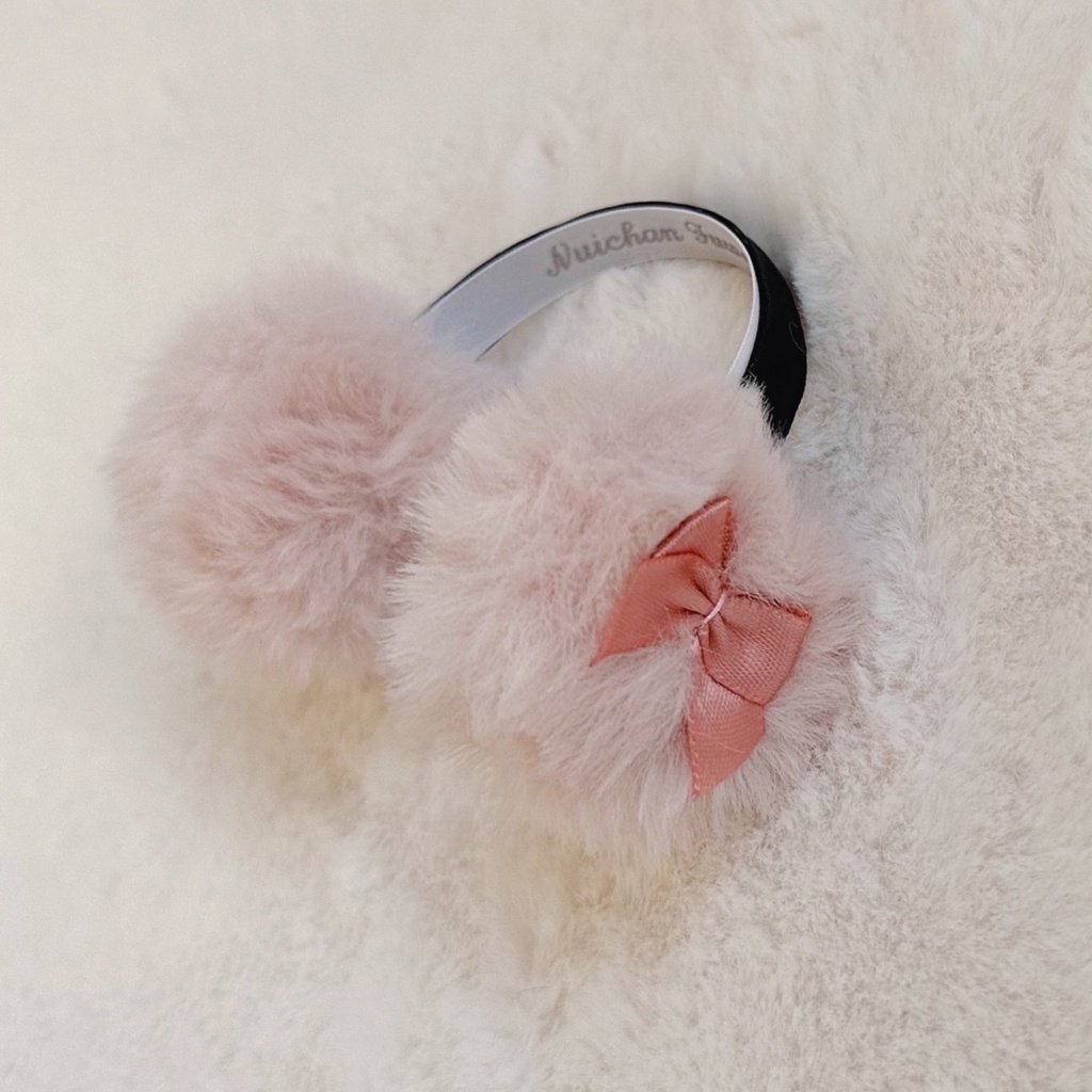 🎀おけしょうパフのふわふわイヤマフ🎀