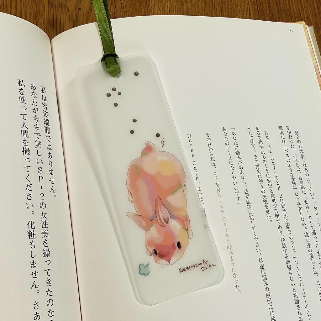 【栞】本の上にフンするウサギ