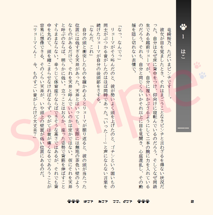 【リョ桜・小説】『はこ?ねこ?ここ、どこ?』