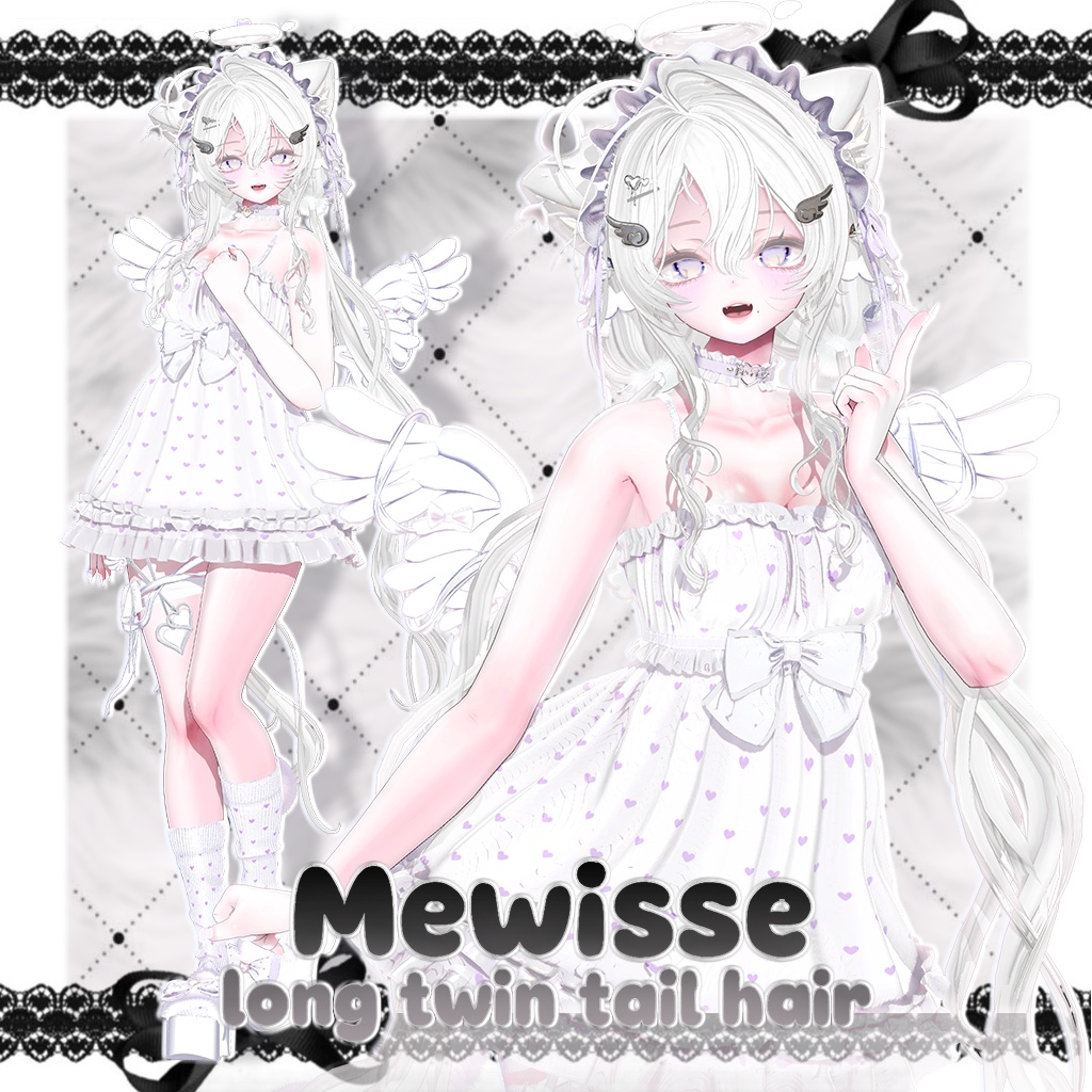 Mewisse long twin tail hair