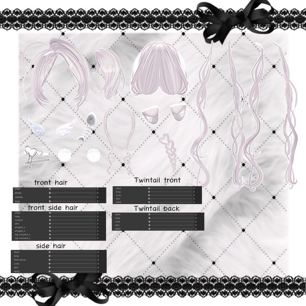 Mewisse long twin tail hair