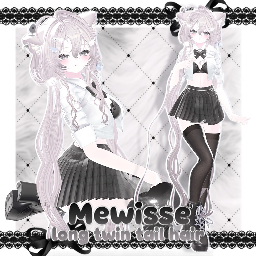Mewisse long twin tail hair