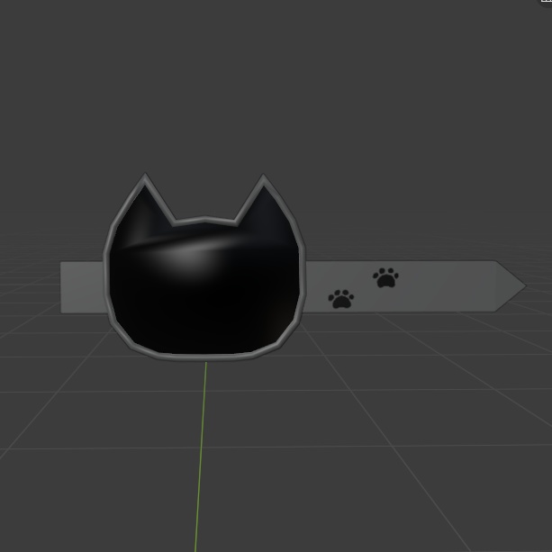【無料】猫のヘアピン VRChat アクセサリー ネコピン