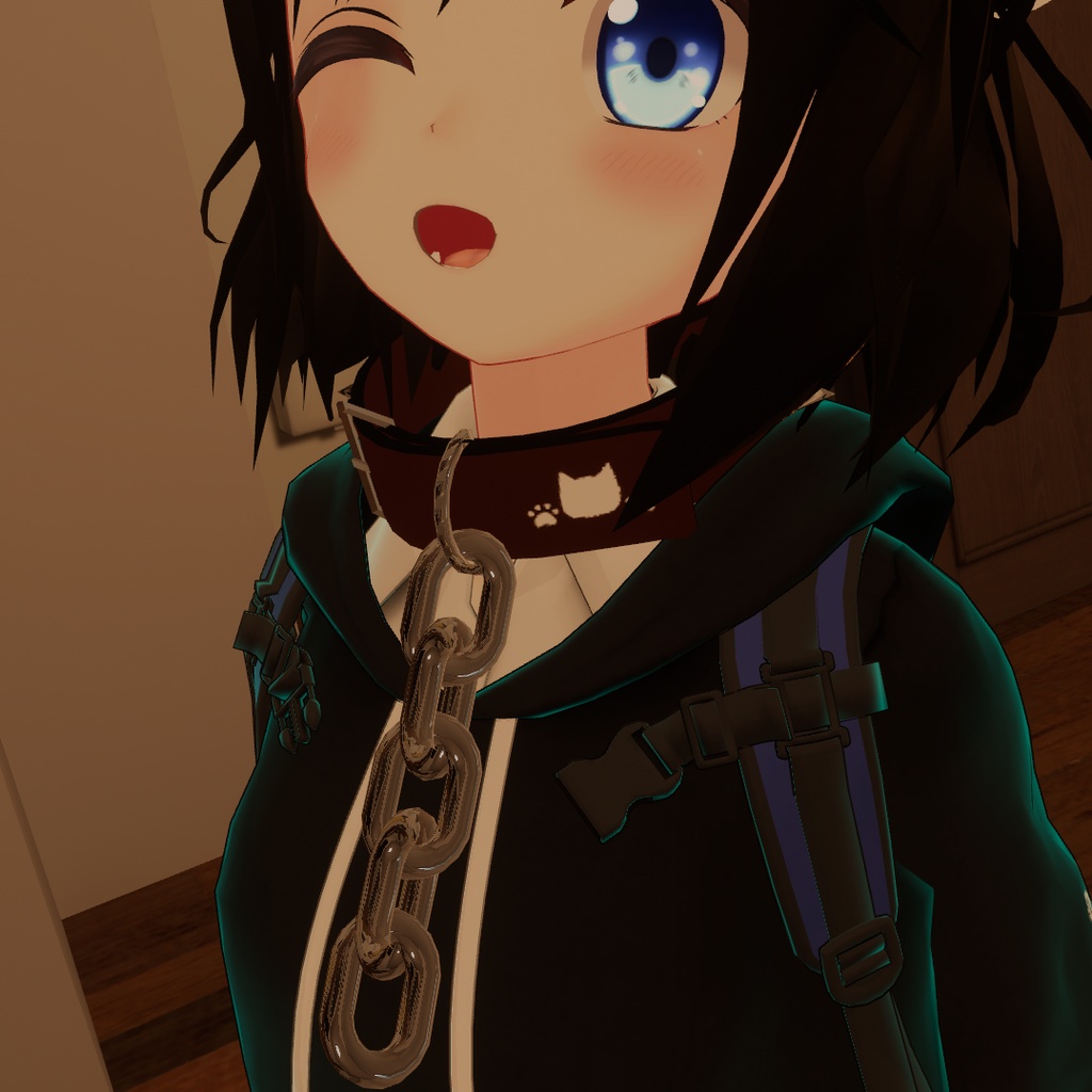 【VRChat】ちょっと大きめの首輪 アクセサリー【猫アイテム】