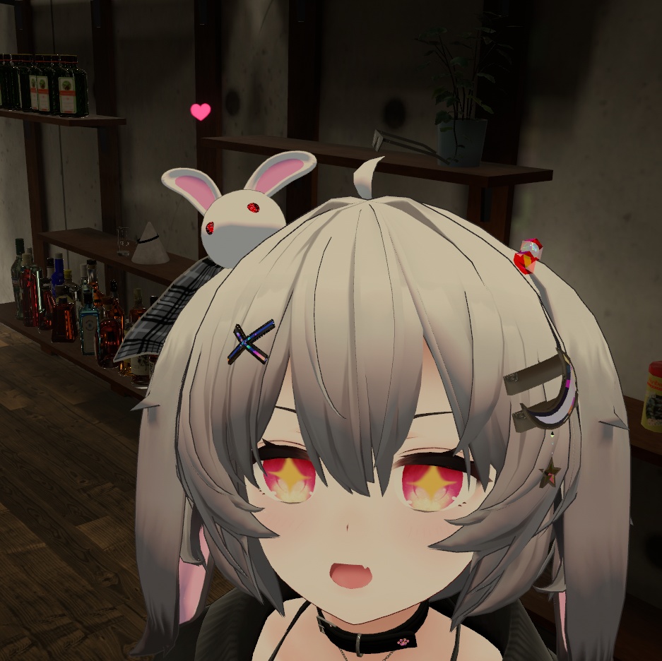 うさぎのアクセサリー パーティクル付き VRChat想定 髪飾りセット 装飾品
