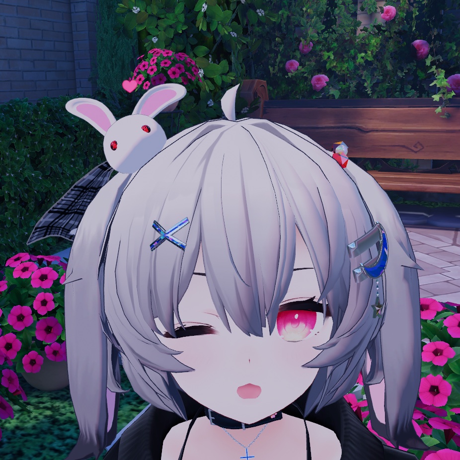 うさぎのアクセサリー パーティクル付き VRChat想定 髪飾りセット 装飾品