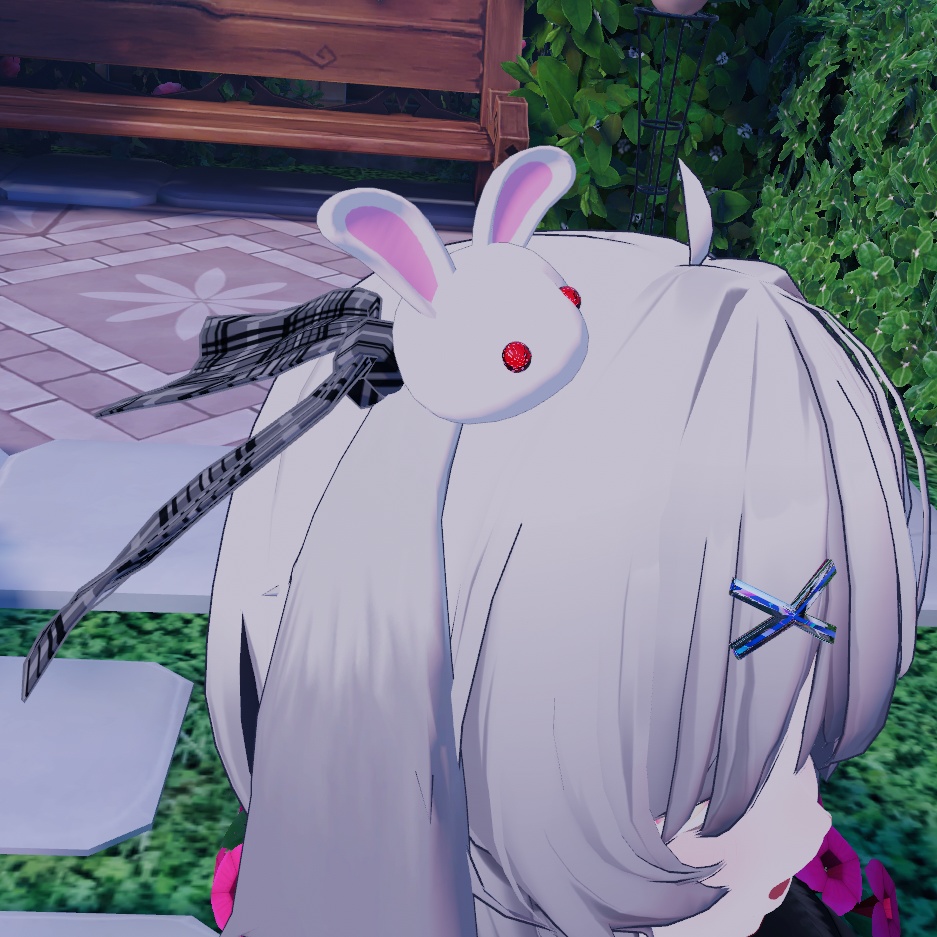 うさぎのアクセサリー パーティクル付き VRChat想定 髪飾りセット 装飾品