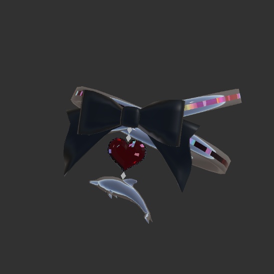 イルカのアクセサリー3点セット ピアス 指輪 ブレスレット【VRChat想定】