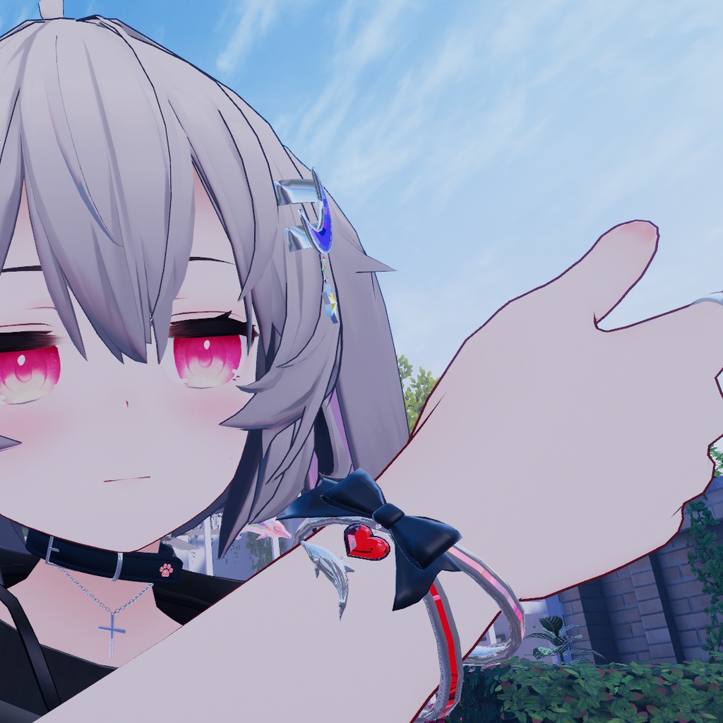 イルカのアクセサリー3点セット ピアス 指輪 ブレスレット【VRChat想定】