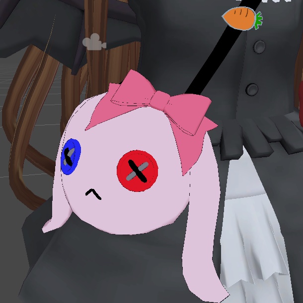 うさぎバッグ にんじんピアス みにうさぎ 三点セット【VRChat想定アクセサリー】