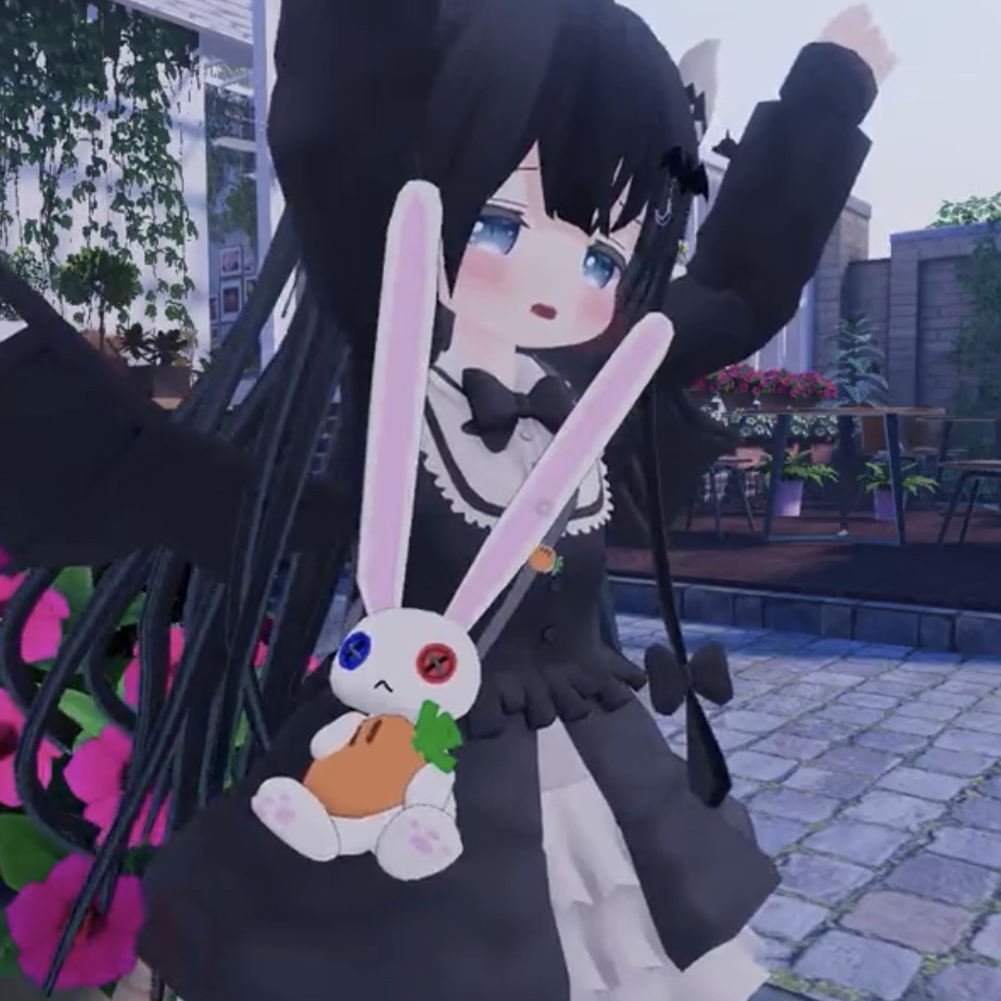 うさぎバッグ 耳が伸びる にんじんが掴める【VRChat想定】