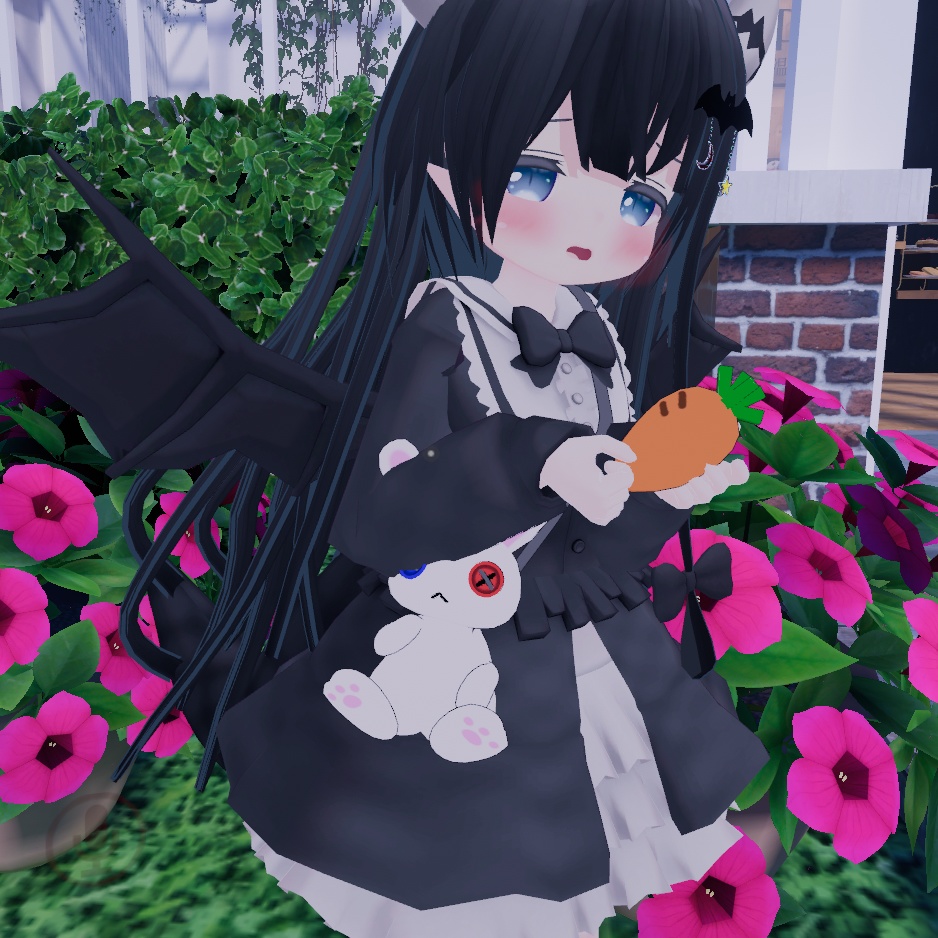 うさぎバッグ 耳が伸びる にんじんが掴める【VRChat想定】