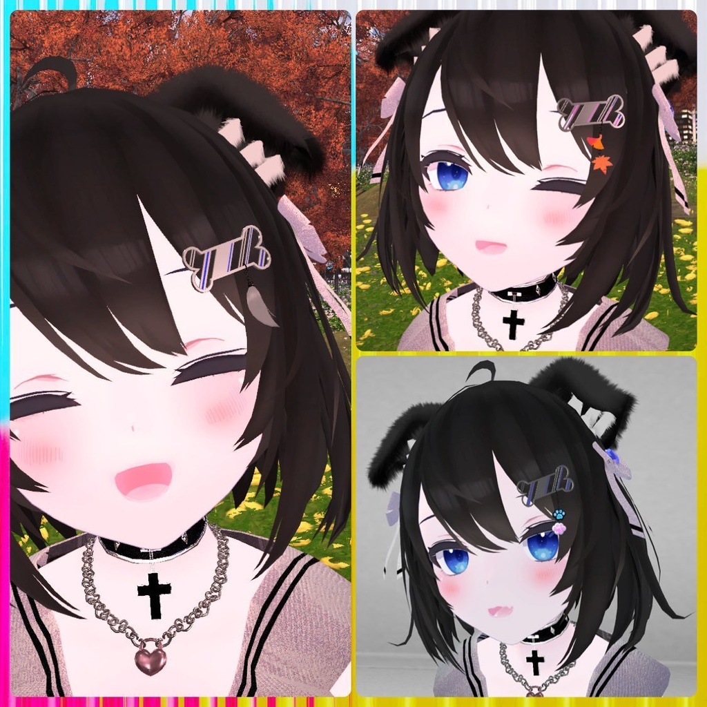 ホネのヘアピン VRChat想定 アクセサリー 装飾品