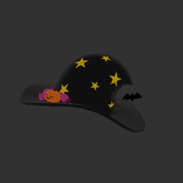 魔女っぽいハロウィンぽい帽子 VRChat想定