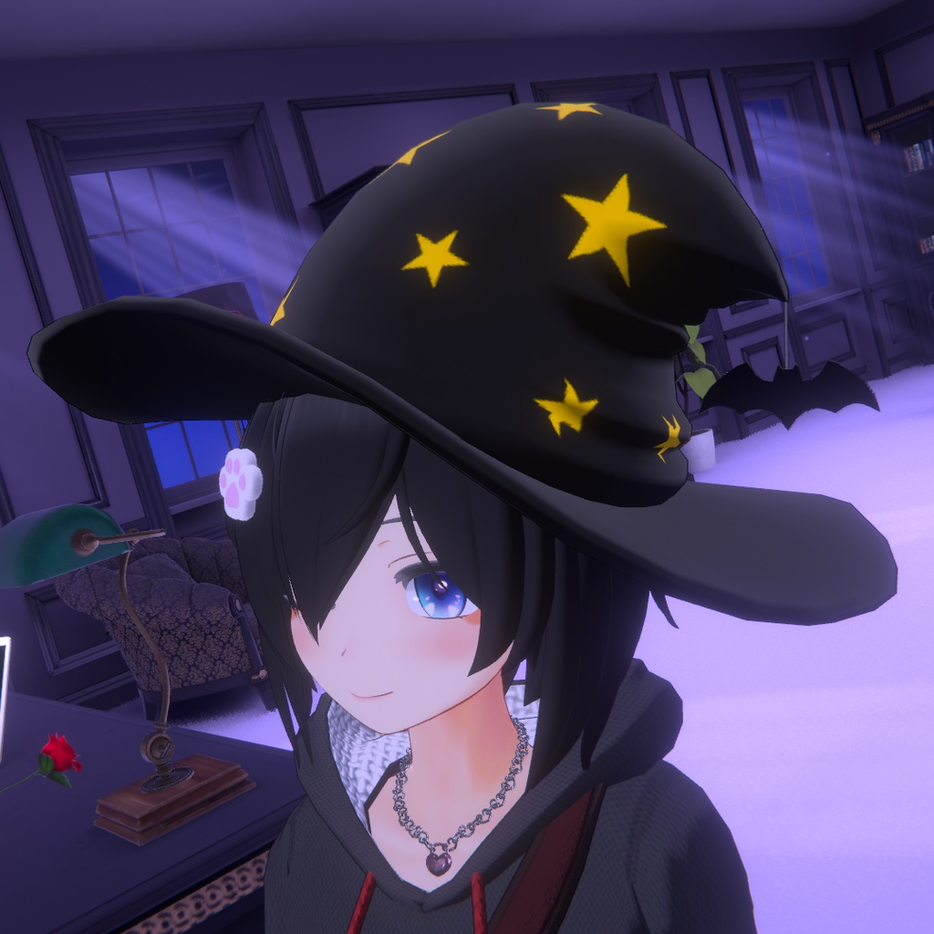 魔女っぽいハロウィンぽい帽子 VRChat想定