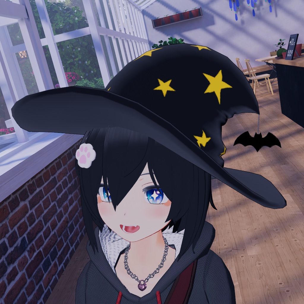 魔女っぽいハロウィンぽい帽子 VRChat想定